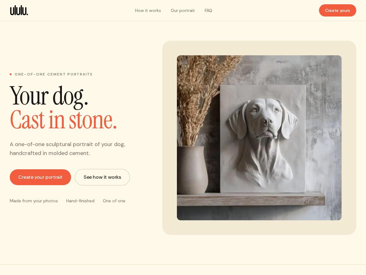 Landing-page snapshot of ululuhome.com
