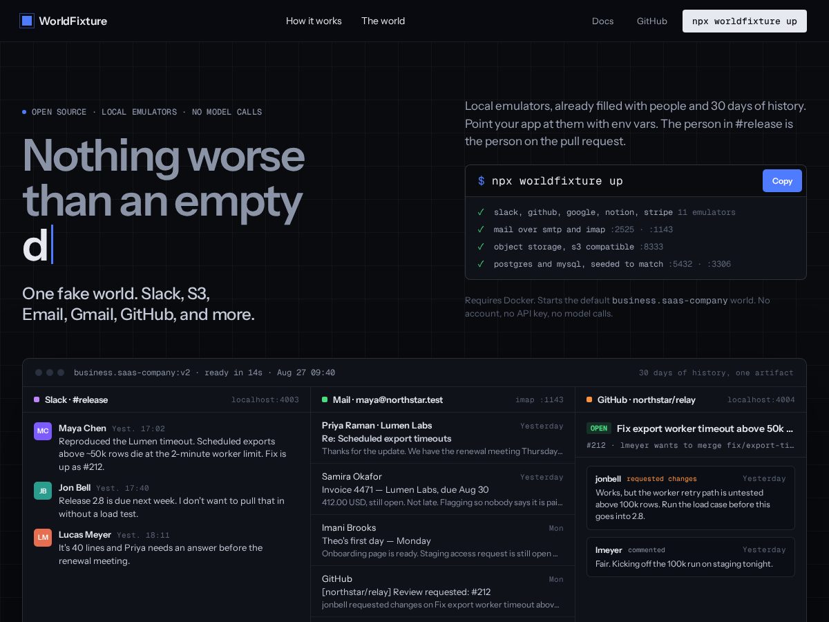 Landing-page snapshot of worldfixture.com