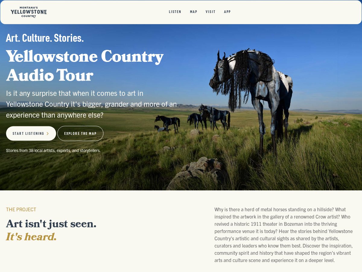 Landing-page snapshot of ycaudiotour.com