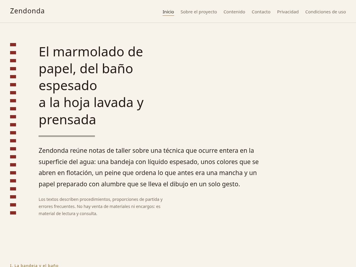 Landing-page snapshot of zendonda.world