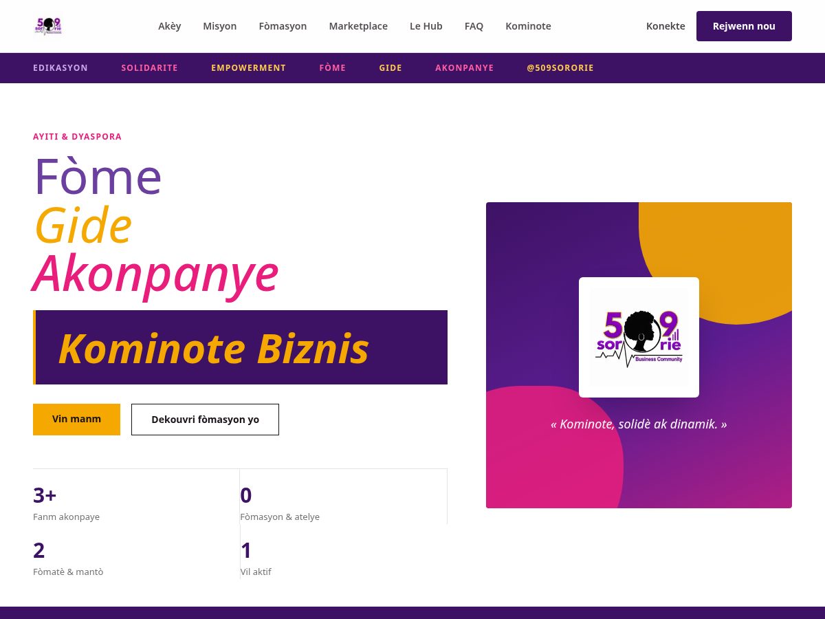 Landing-page snapshot of 509sororie.com