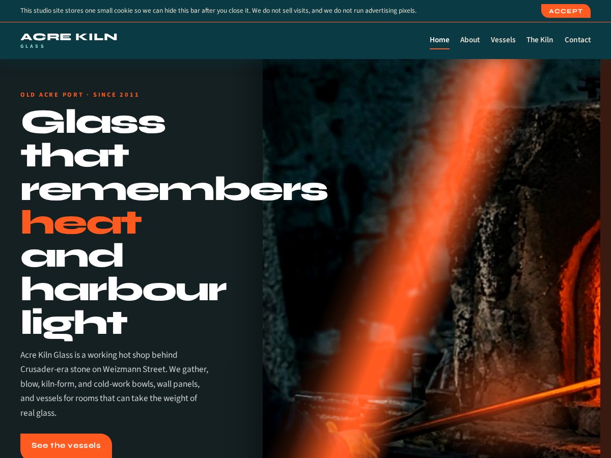 Landing-page snapshot of acrekiln.pro