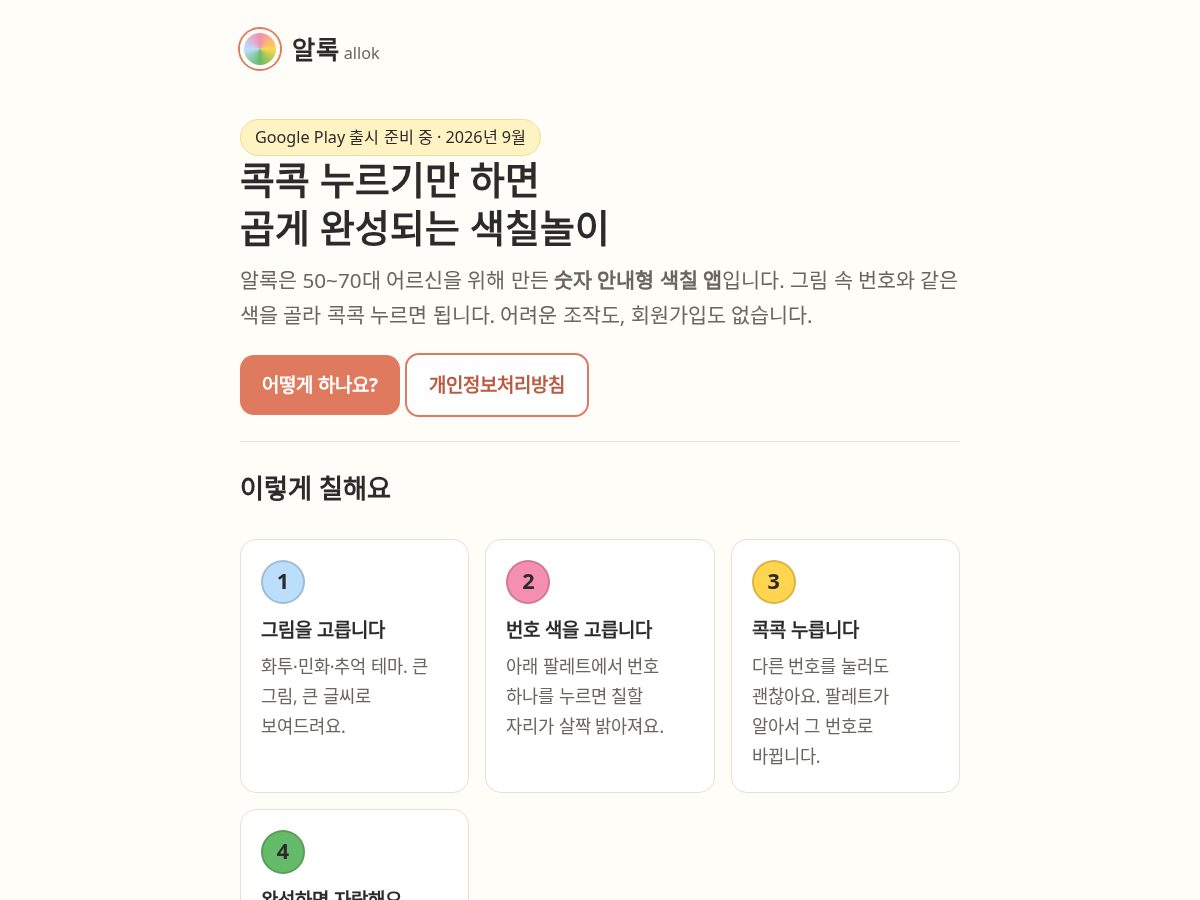 Landing-page snapshot of allokapp.com