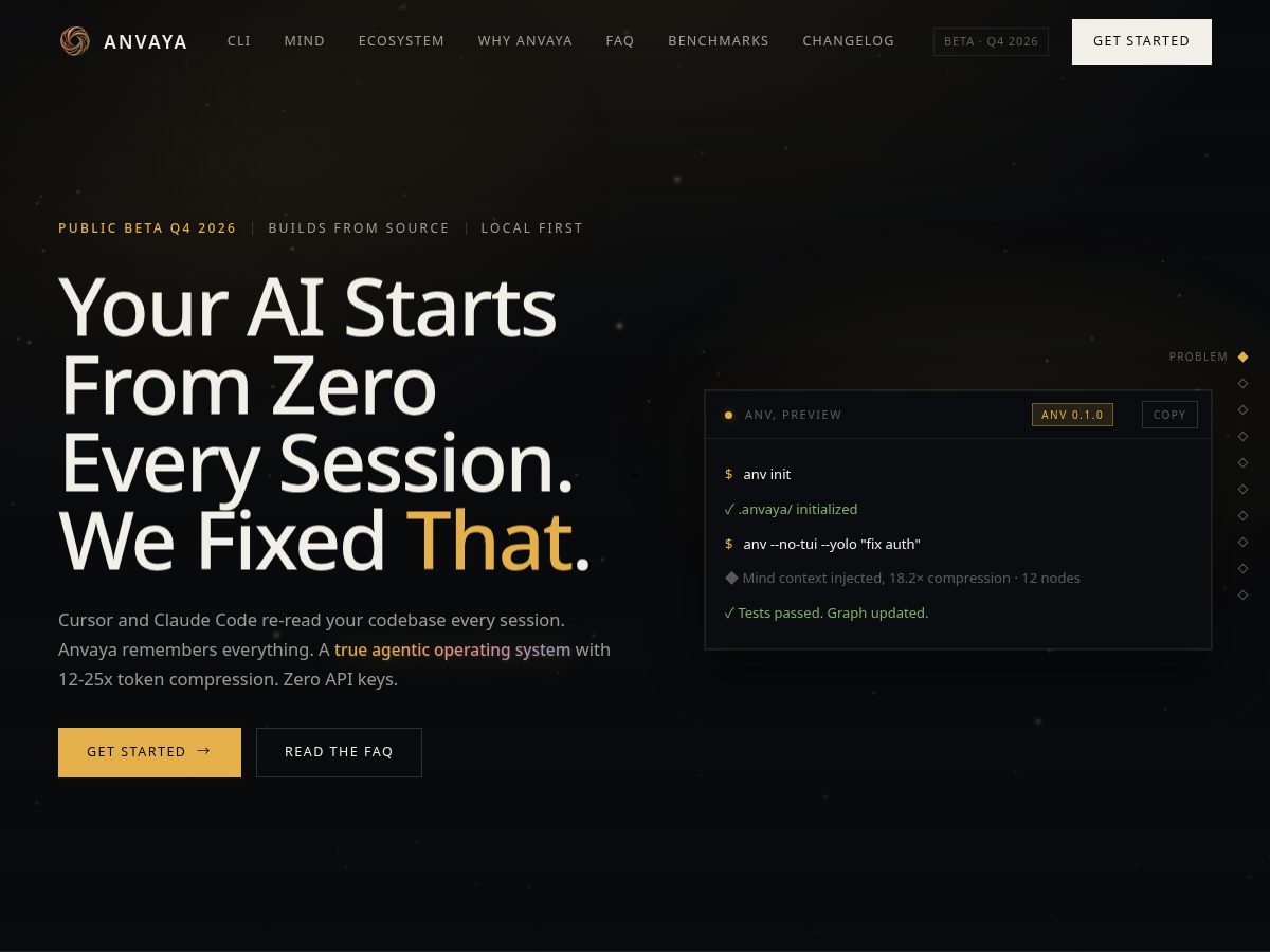 Landing-page snapshot of anvayahq.com