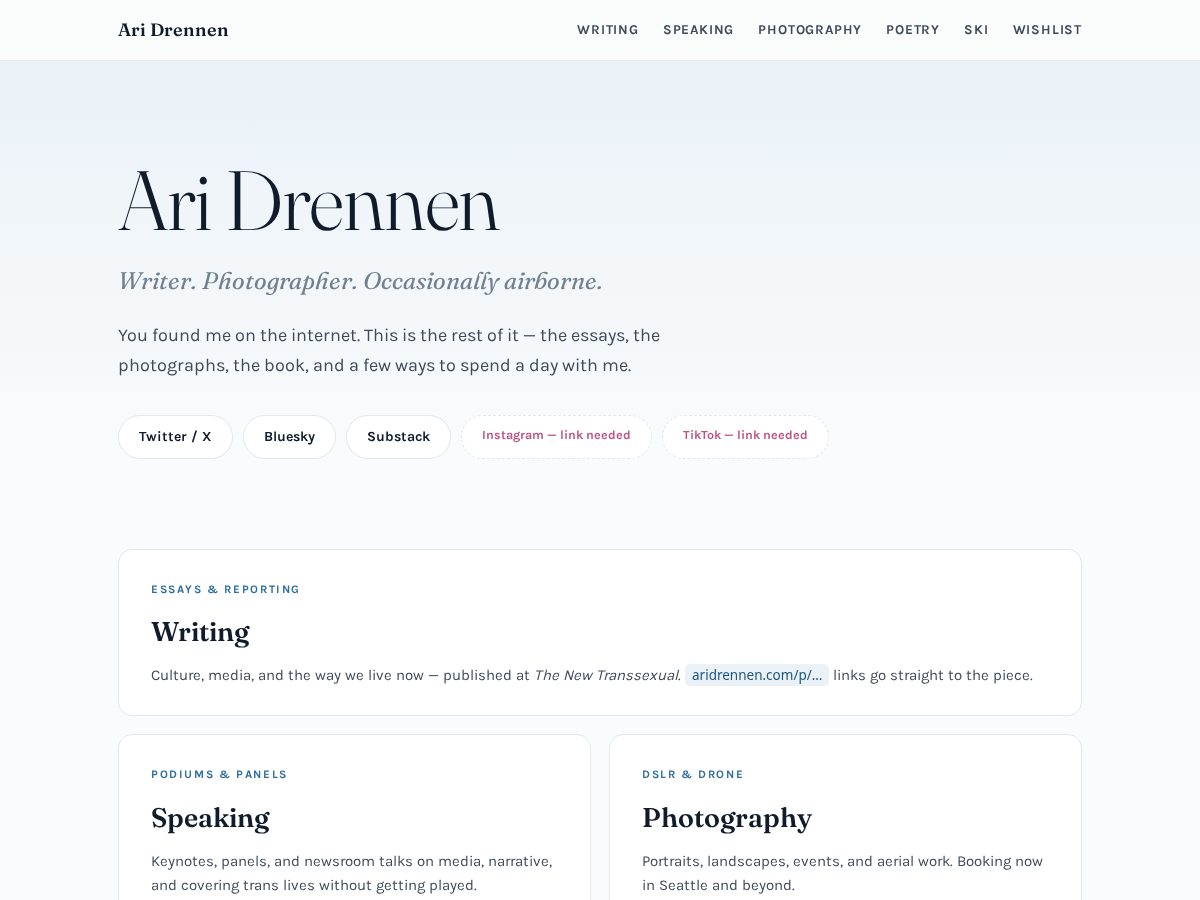 Landing-page snapshot of aridrennen.com