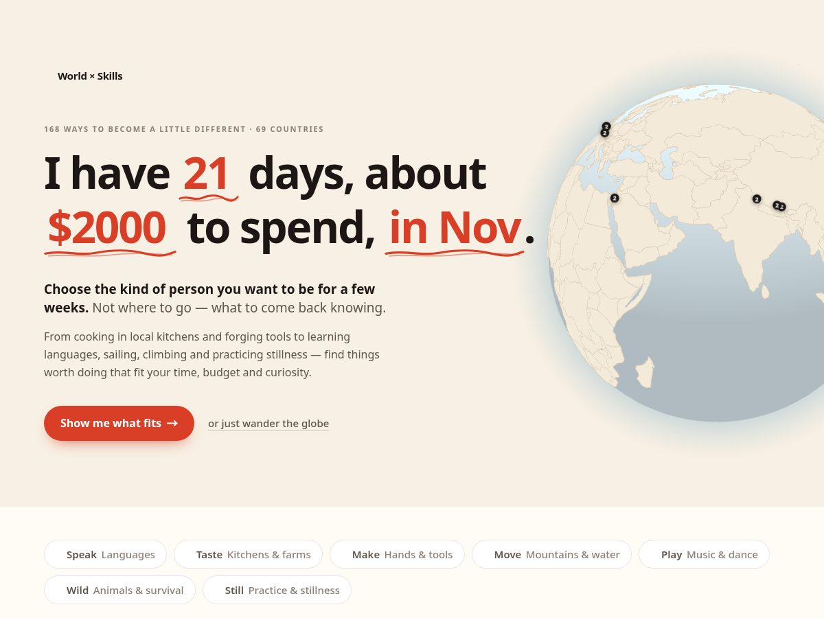 Landing-page snapshot of atlasofskills.com