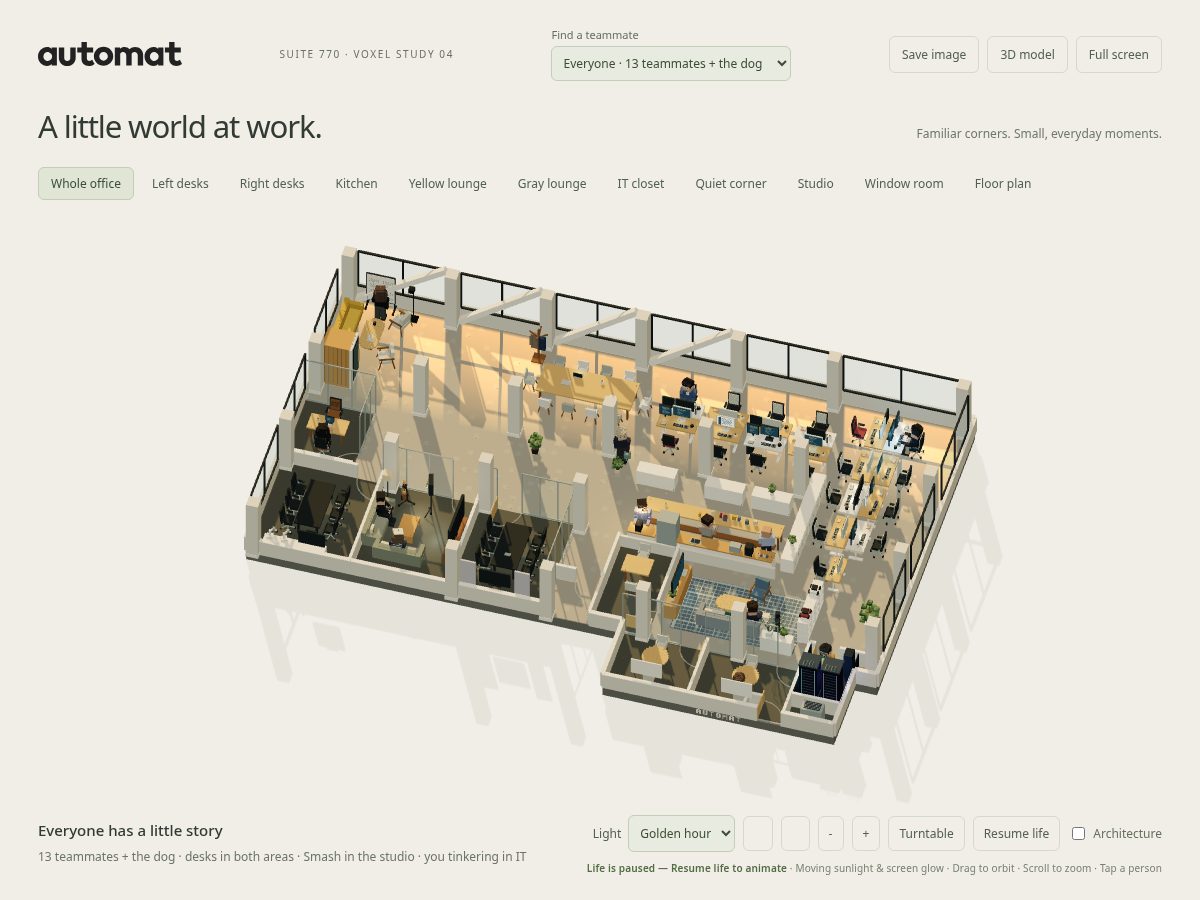 Landing-page snapshot of automat-office.com