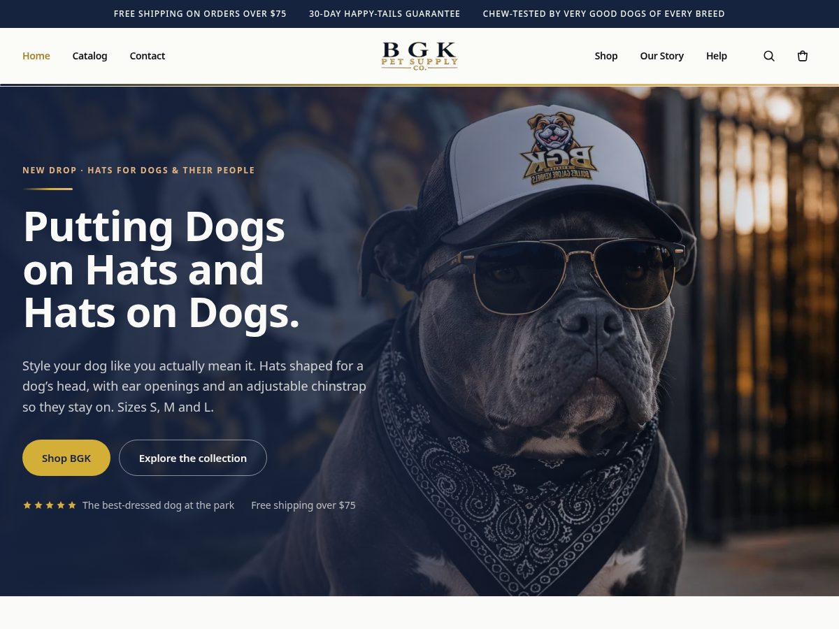 Landing-page snapshot of bgkpetsupply.com