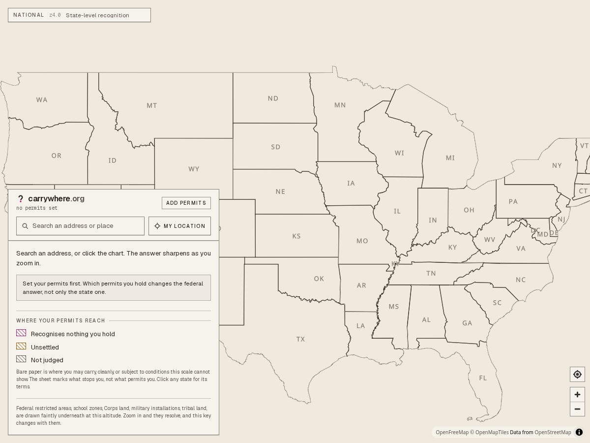 Landing-page snapshot of carrywhere.org
