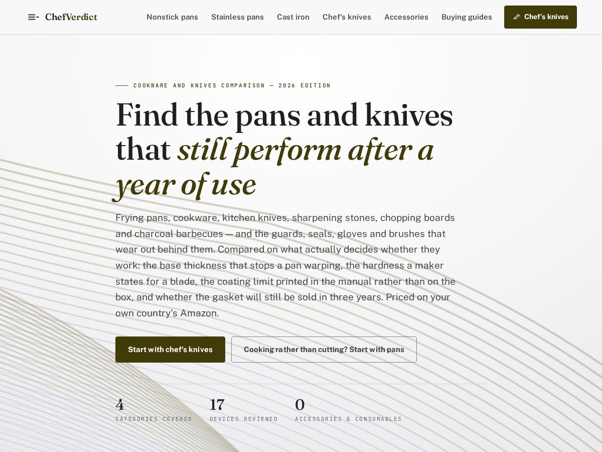 Landing-page snapshot of chef-verdict.com