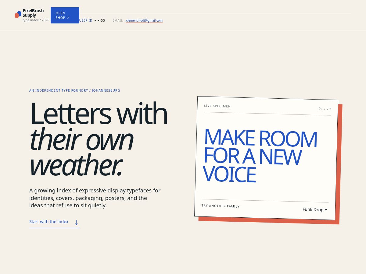 Landing-page snapshot of clement-one.store