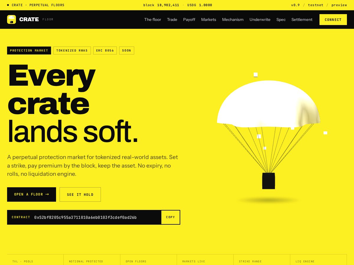 Landing-page snapshot of crateonhood.com