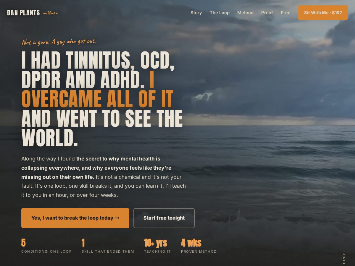 Landing-page snapshot of danplants.com