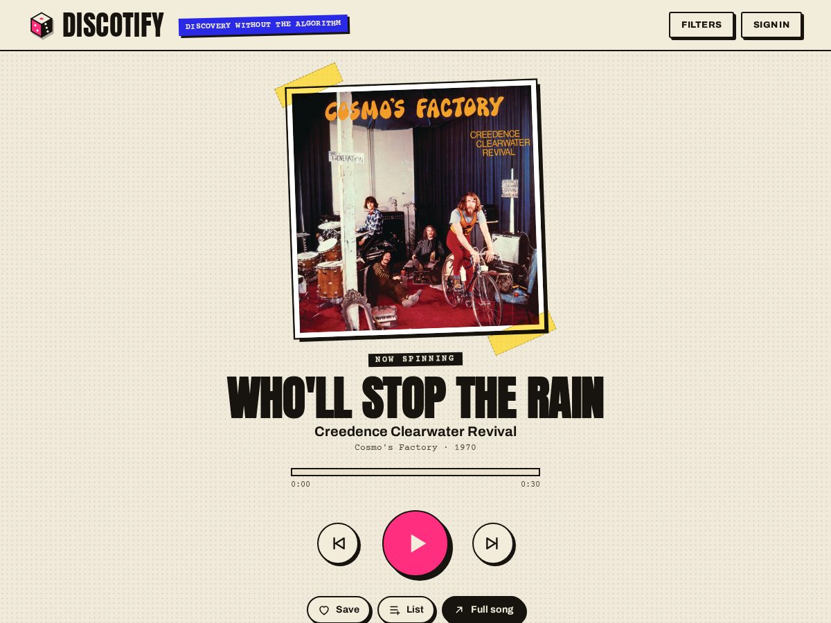 Landing-page snapshot of discotify.com
