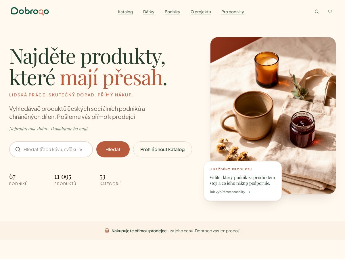 Landing-page snapshot of dobrooo.com