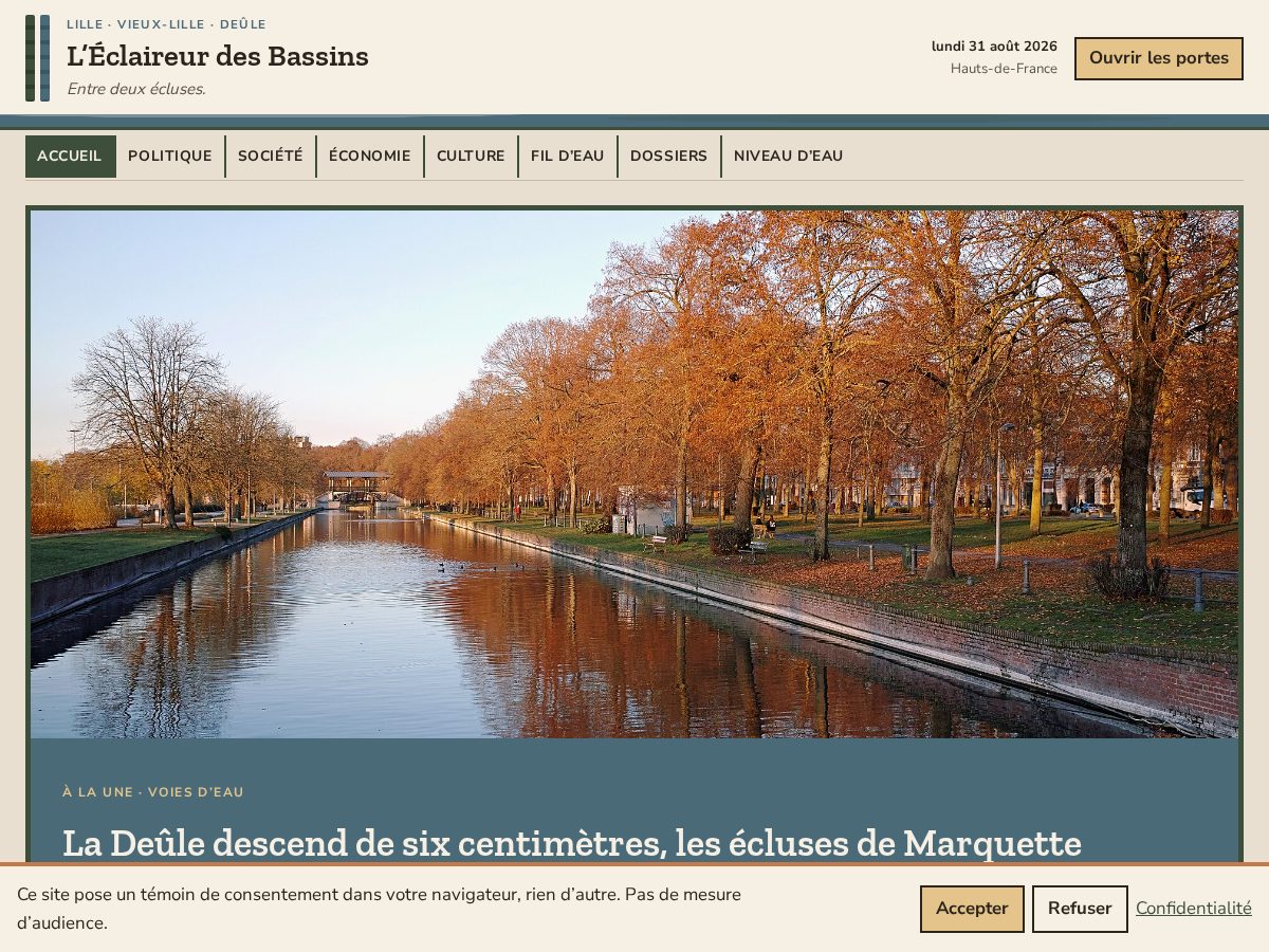 Landing-page snapshot of eclaireurdesbassins.digital