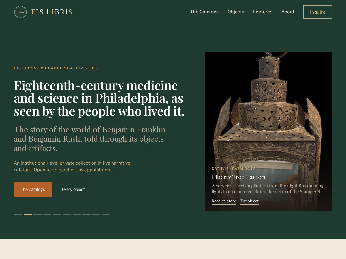 Landing-page snapshot of eislibris.com