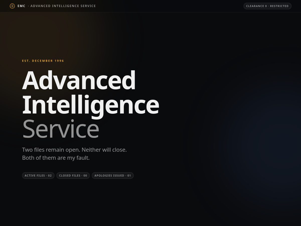 Landing-page snapshot of emcais.com