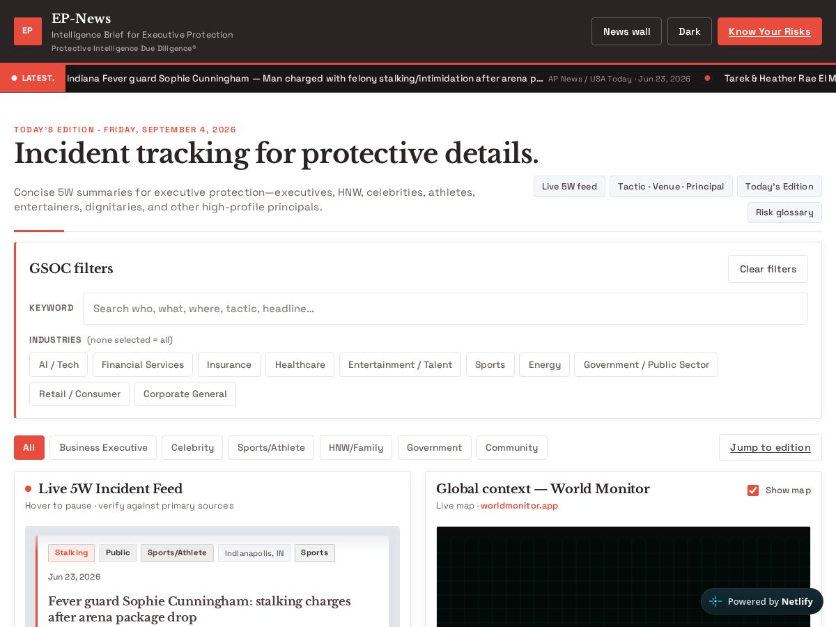 Landing-page snapshot of ep-news.info
