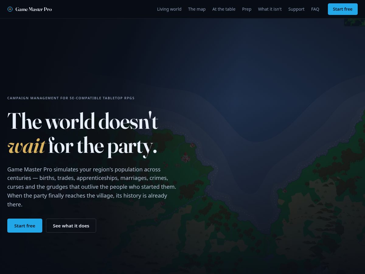 Landing-page snapshot of gmpro.app