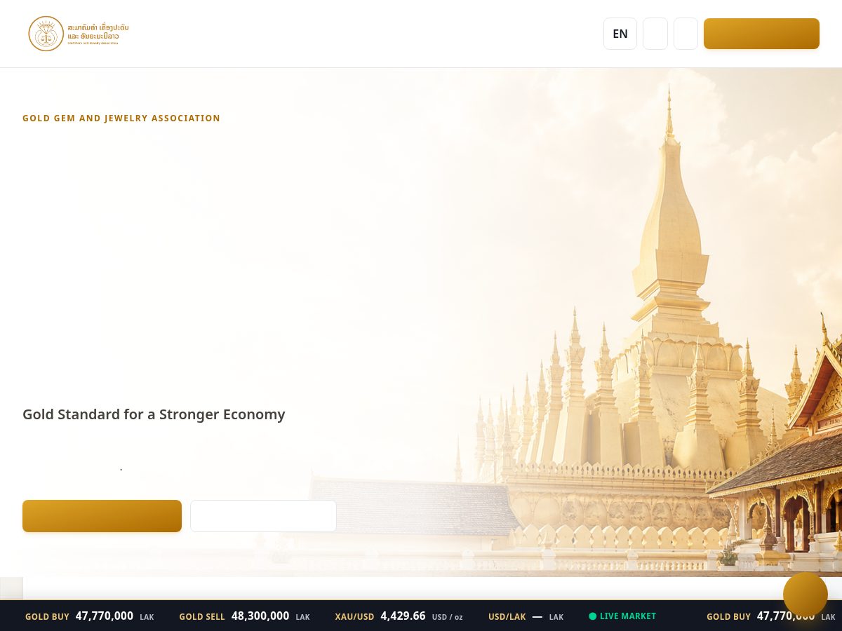 Landing-page snapshot of gold-laos.com