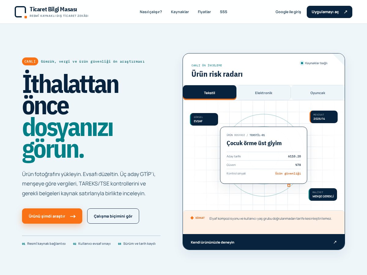 Landing-page snapshot of gumruksor.com