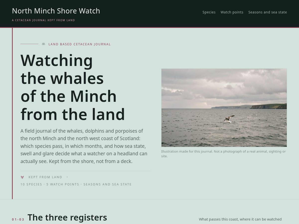 Landing-page snapshot of hebridean-whale-cruises.com