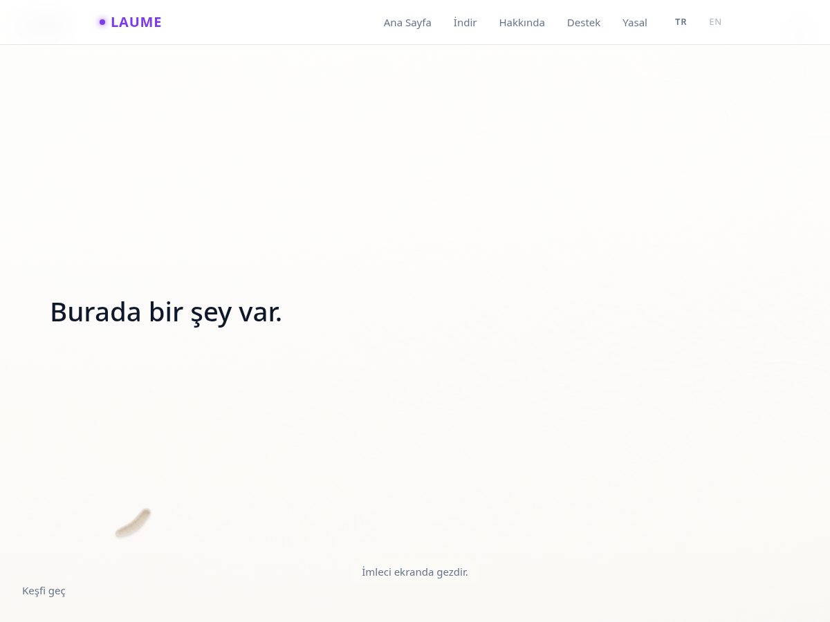 Landing-page snapshot of laumeapp.com