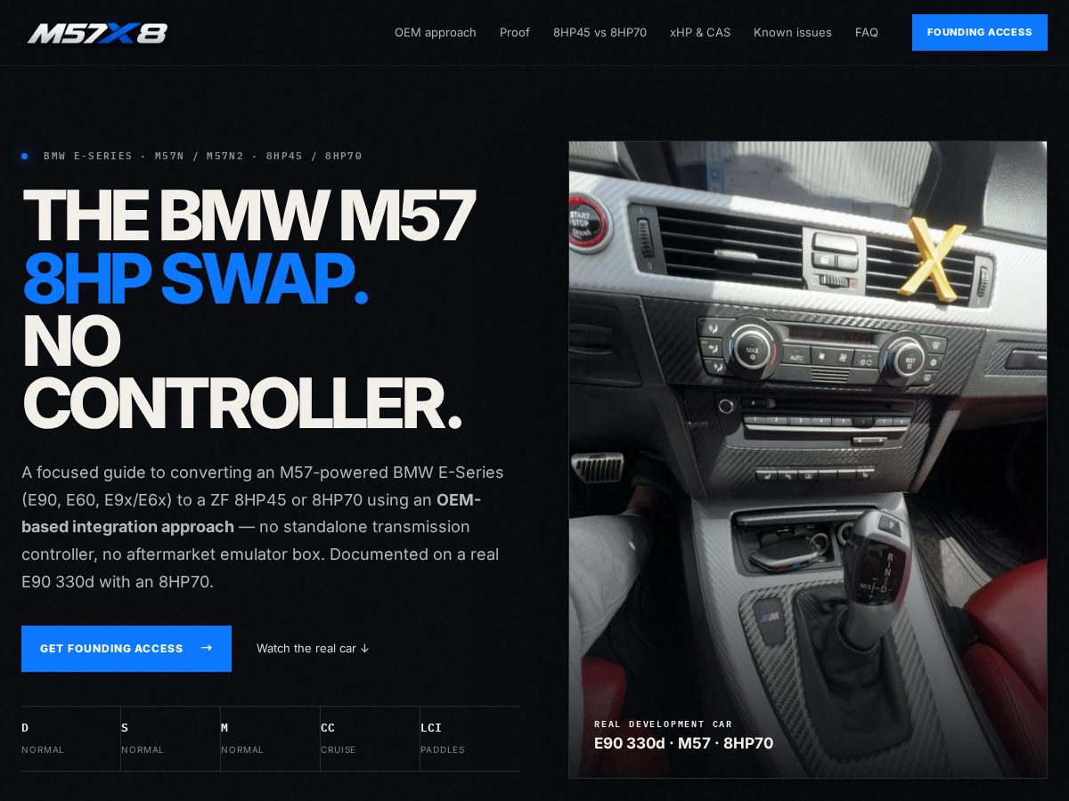 Landing-page snapshot of m57x8.com