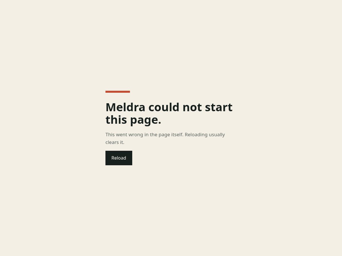 Landing-page snapshot of meldrapdf.com