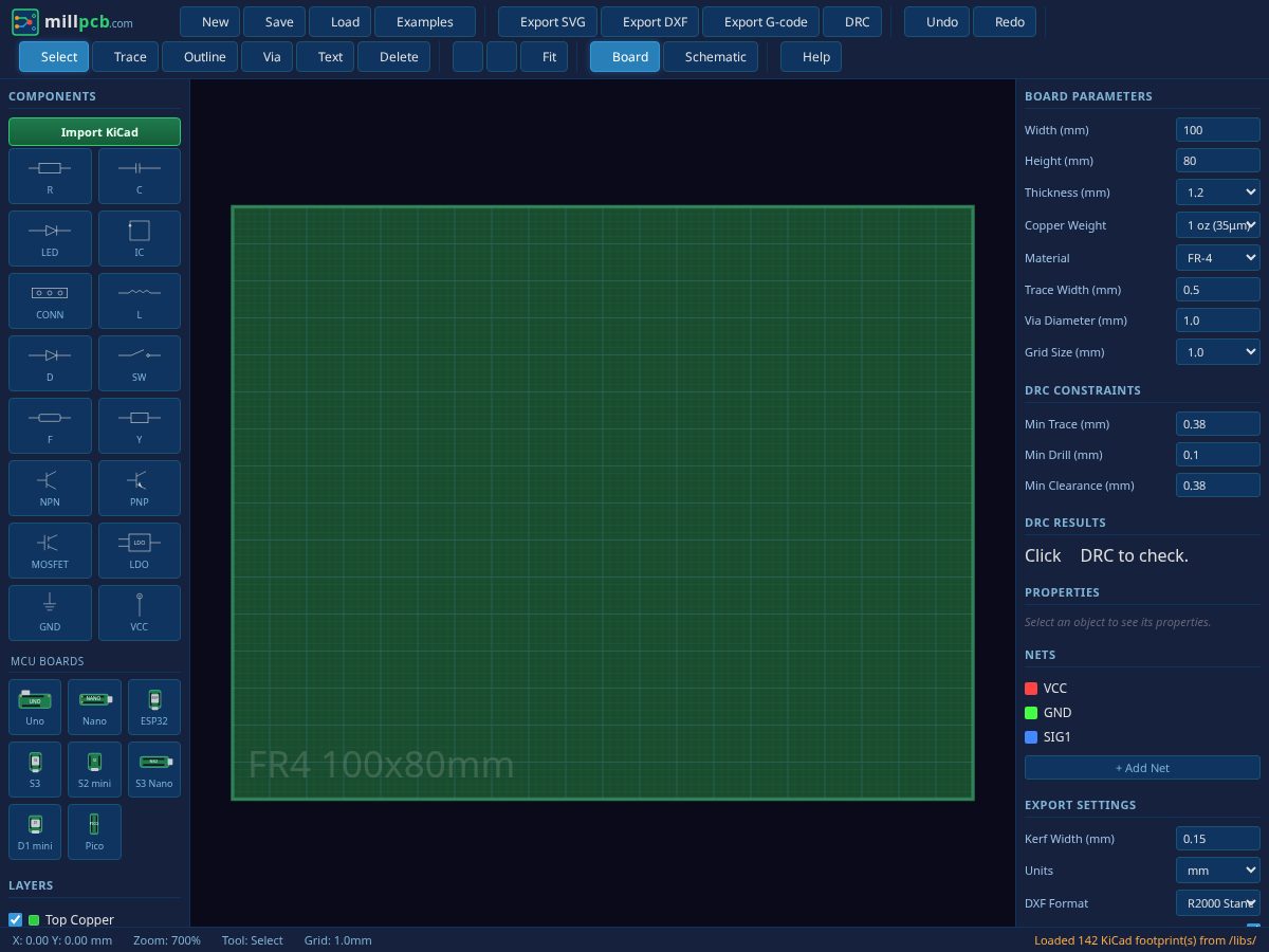 Landing-page snapshot of millpcb.com