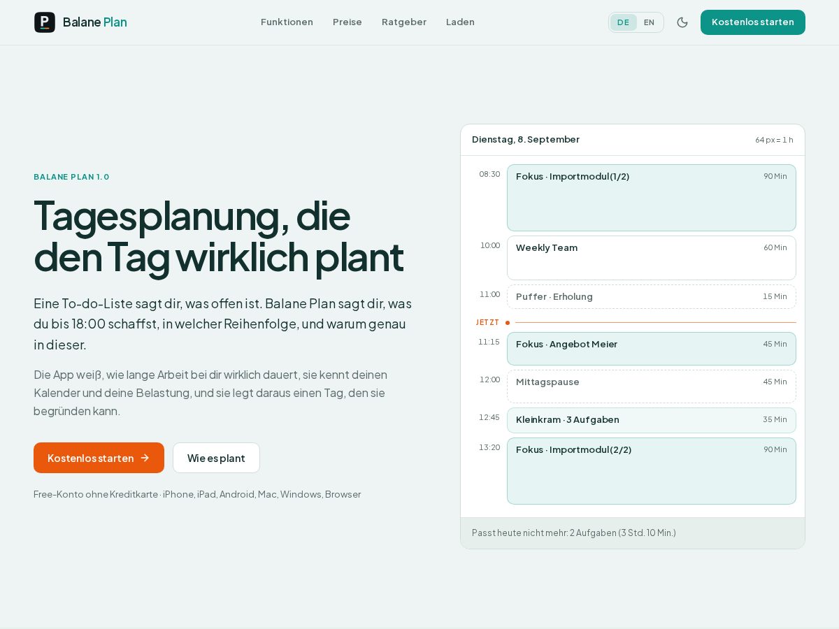 Landing-page snapshot of myplan.one