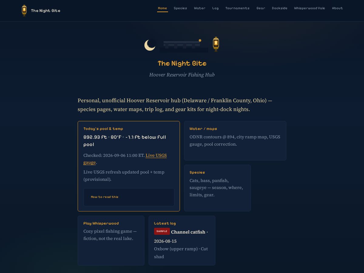 Landing-page snapshot of nightbiteoh.com