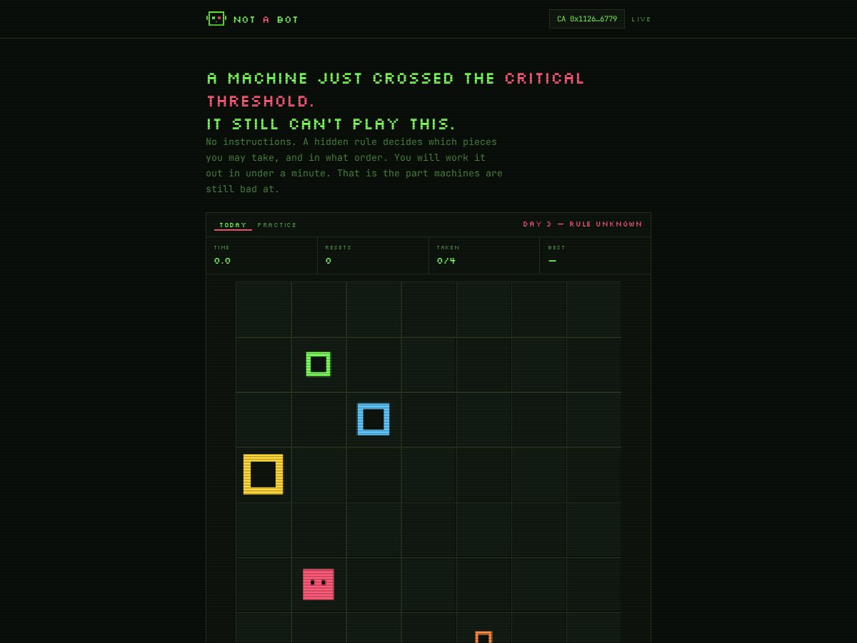 Landing-page snapshot of notabot.website