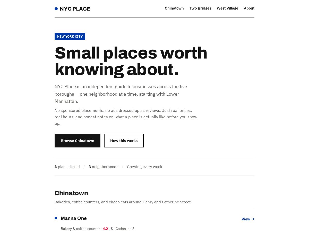 Landing-page snapshot of nycplace.top