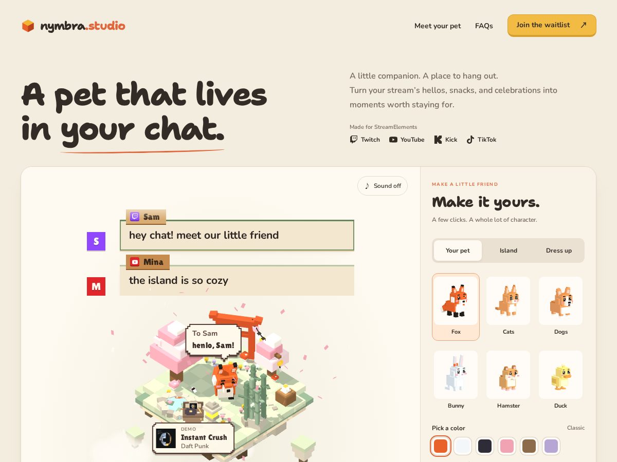 Landing-page snapshot of nymbra.studio