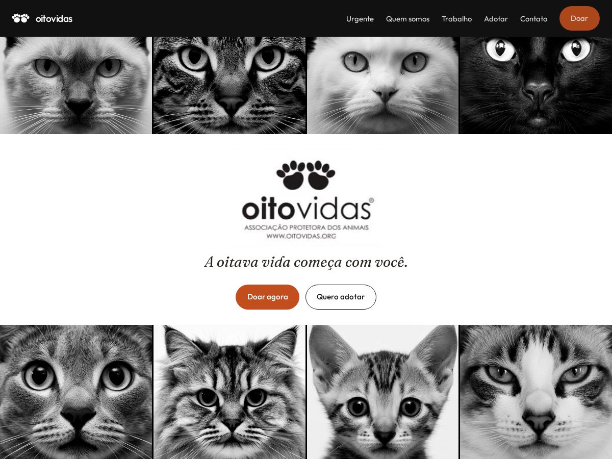 Landing-page snapshot of oitovidas.org