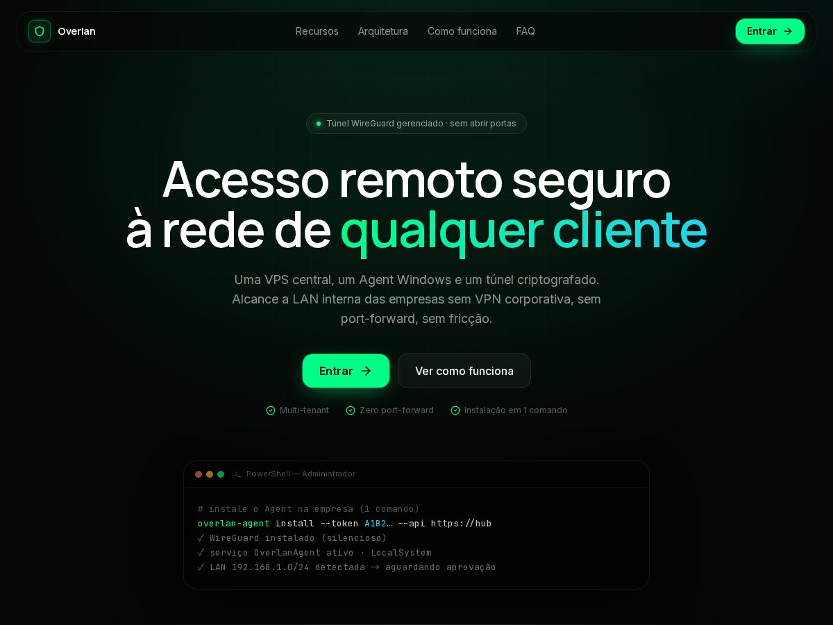 Landing-page snapshot of overlan.digital