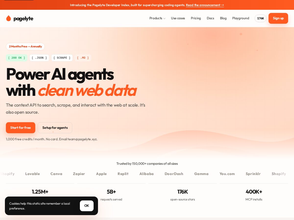 Landing-page snapshot of pagelyte.xyz