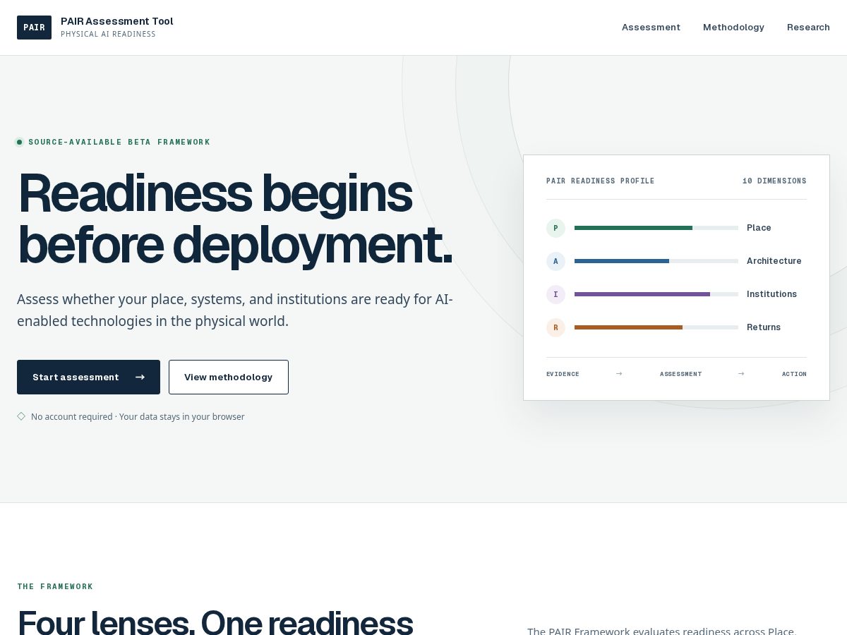 Landing-page snapshot of pairreadiness.org