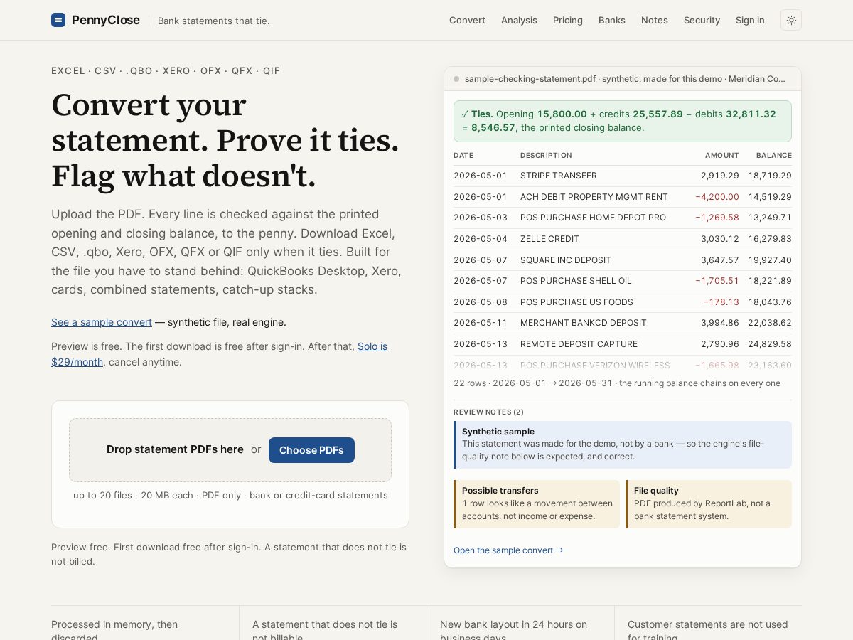 Landing-page snapshot of pennyclose.com