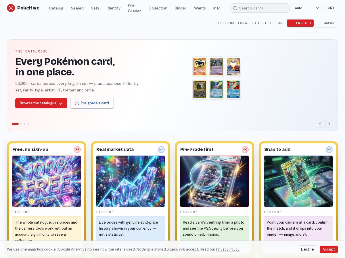 Landing-page snapshot of pokehive.app