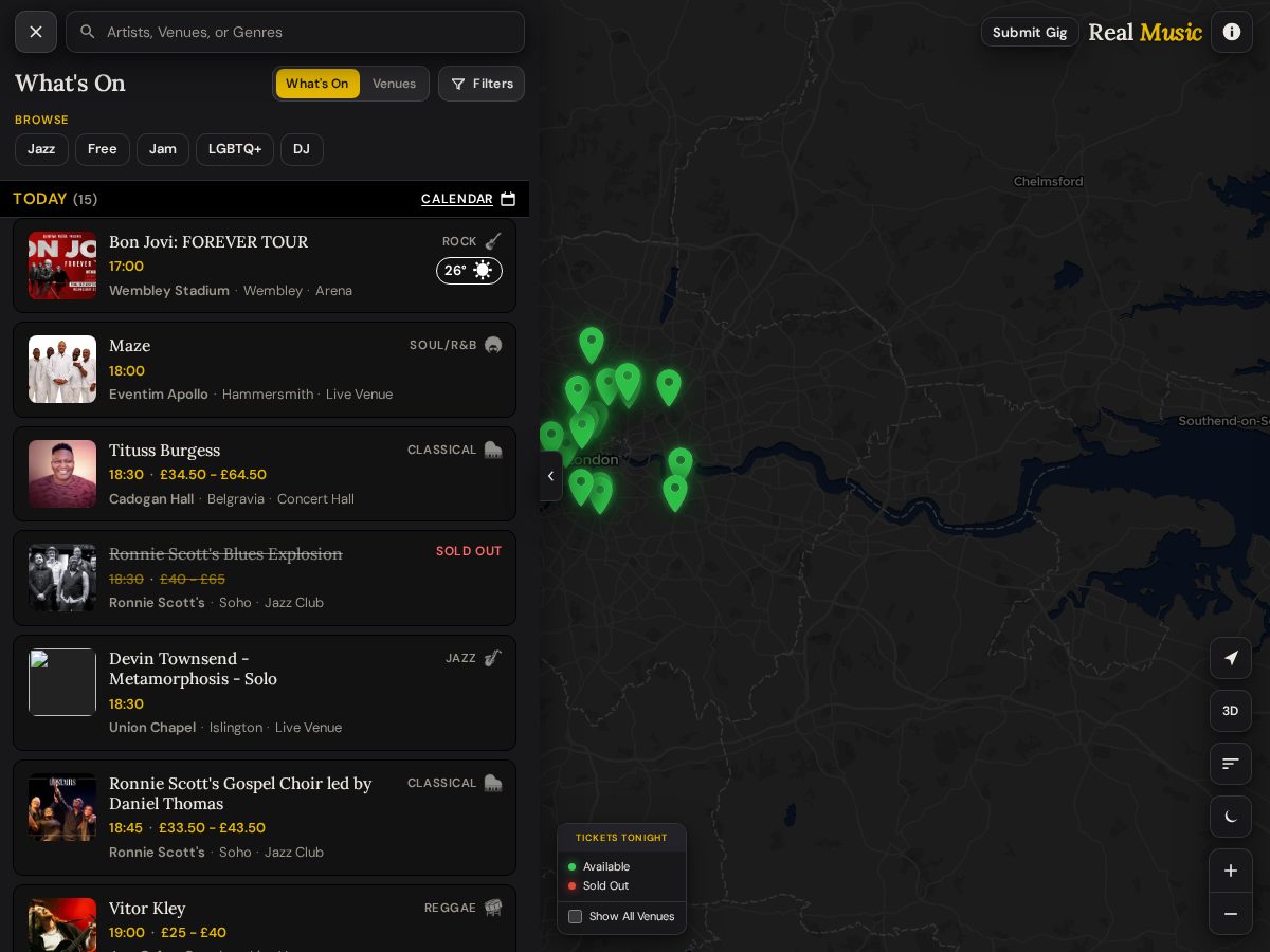 Landing-page snapshot of realmusic.london