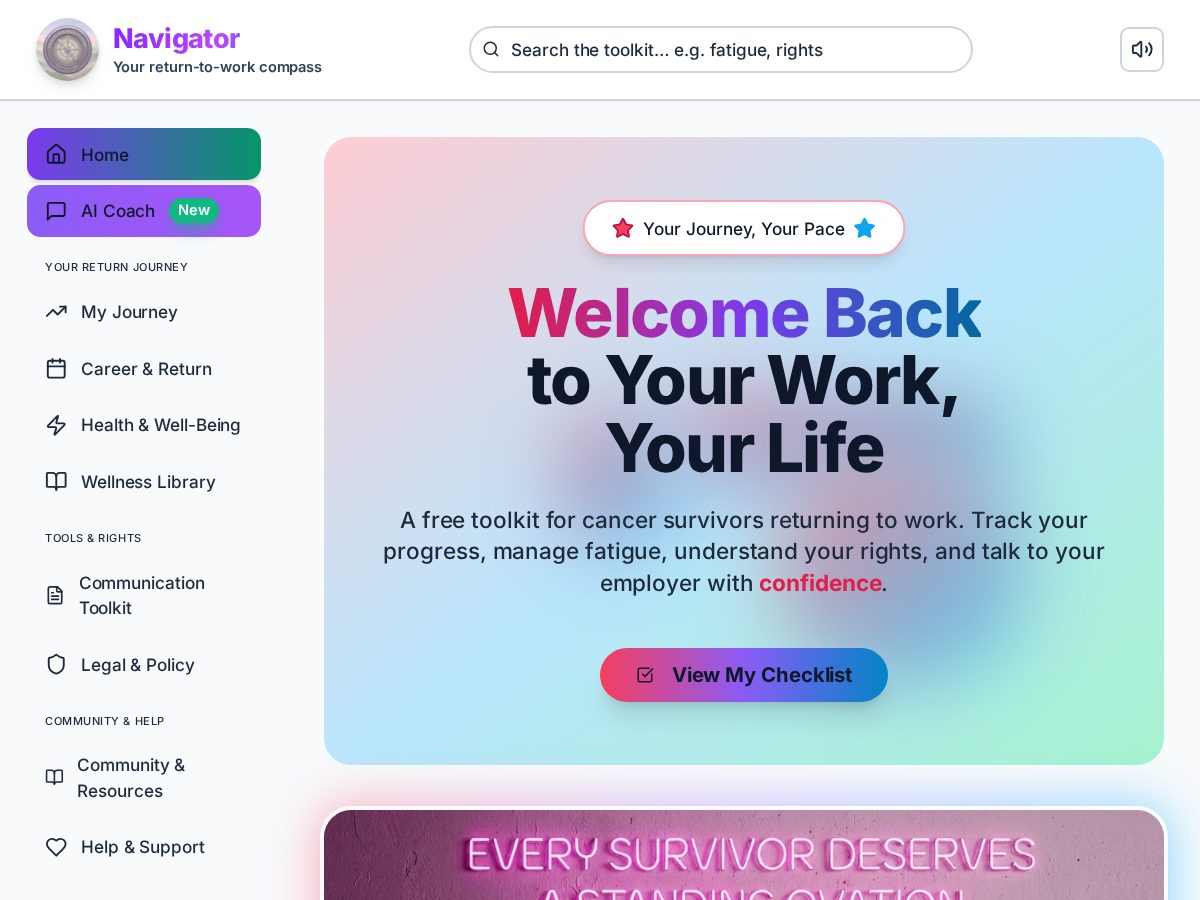 Landing-page snapshot of return-to-work-navigator.org