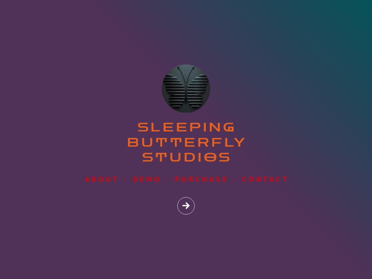 Landing-page snapshot of sleepingbutterflystudios.com