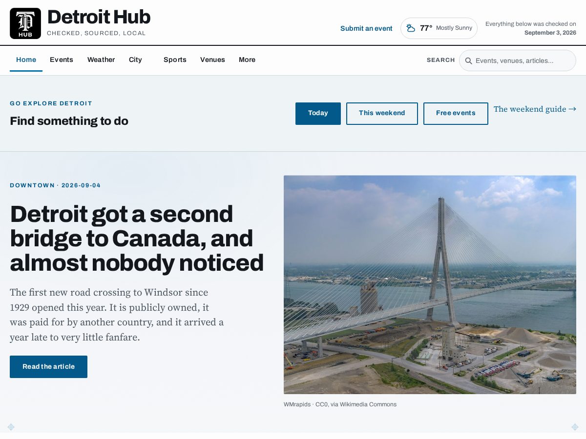 Landing-page snapshot of thedethub.com