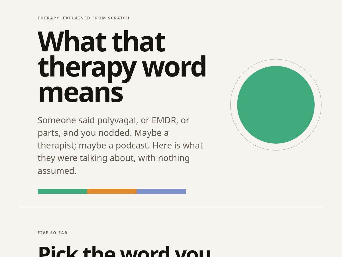 Landing-page snapshot of therapy-words.com