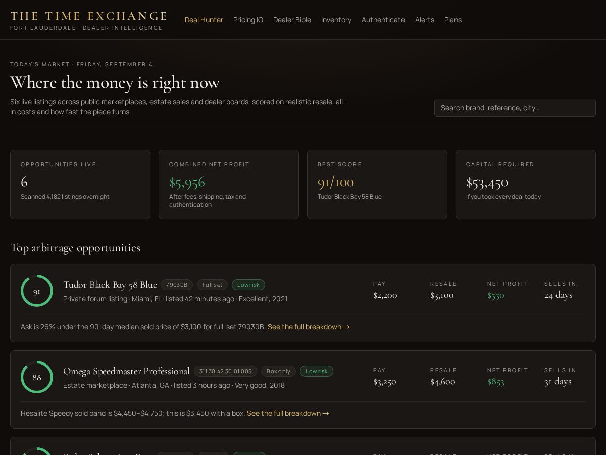 Landing-page snapshot of thetimeexchangeftlapp.com