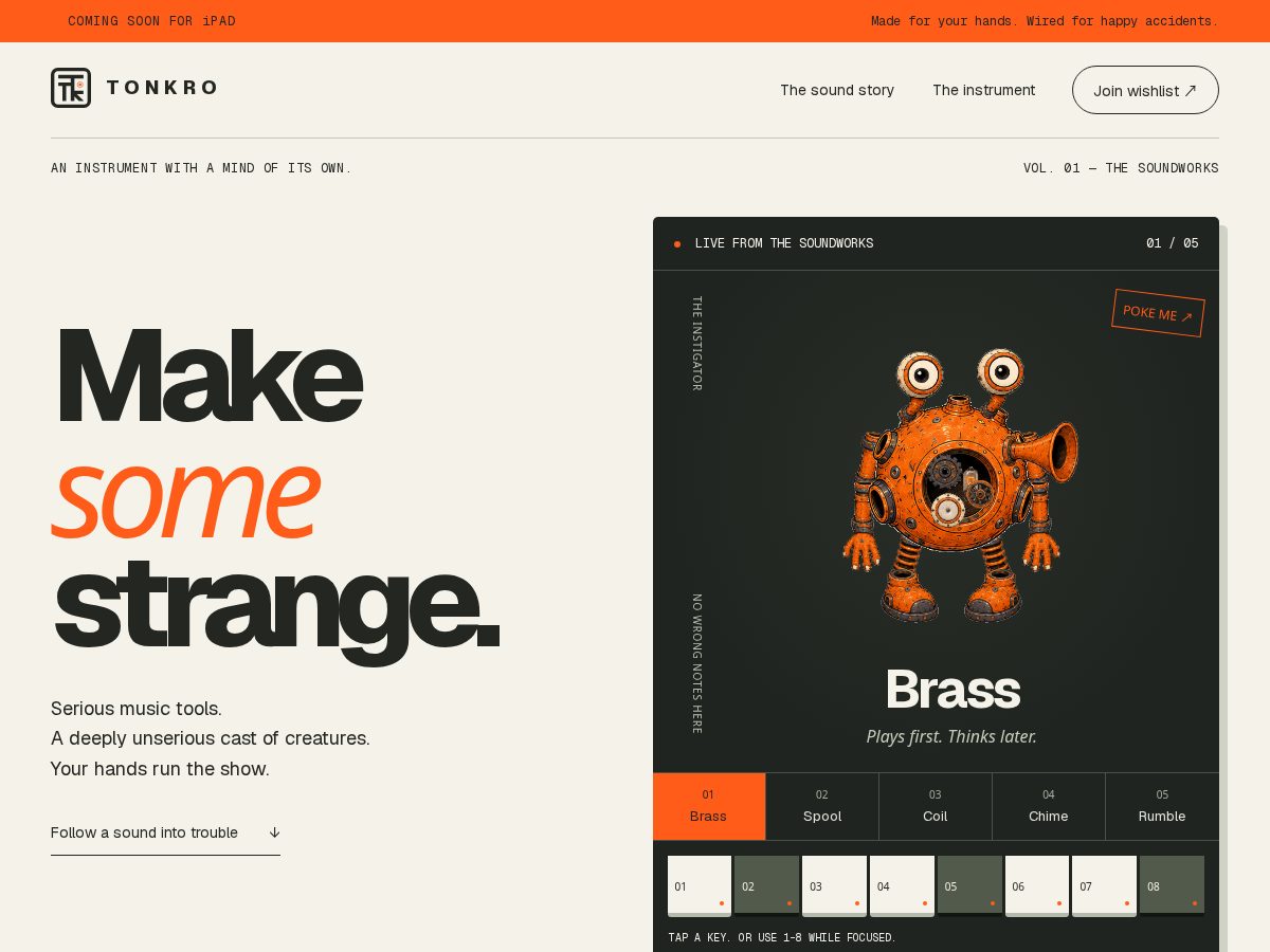 Landing-page snapshot of tonkro.com