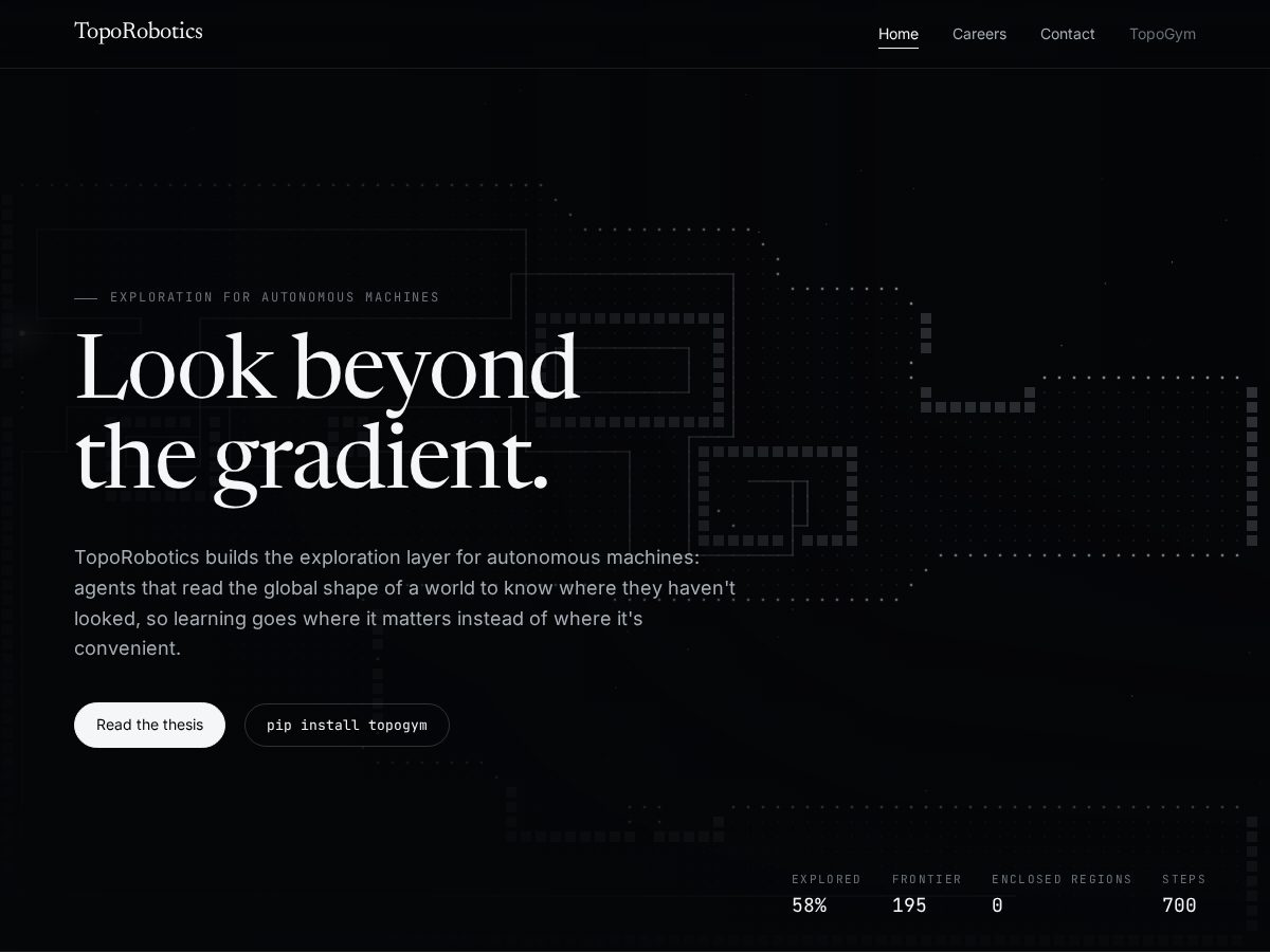 Landing-page snapshot of toporobotic.com